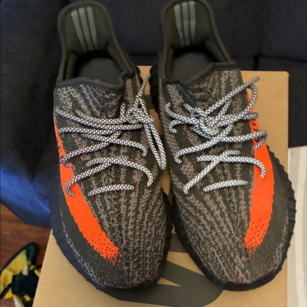 Yeezy Athletic Shoes - Orange and Black